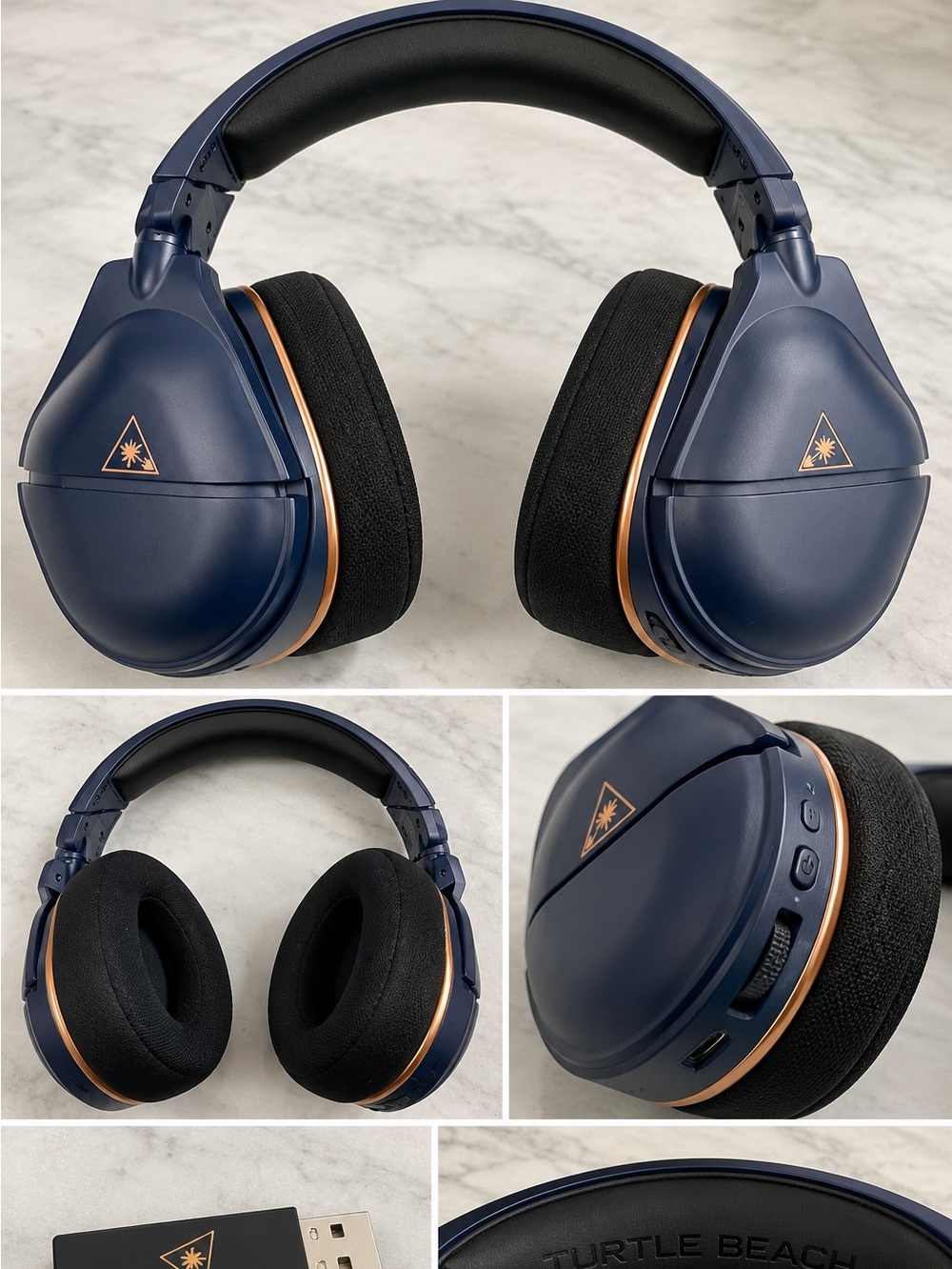 Turtle Beach Wireless Gaming Headset Blue Black USB Adapter